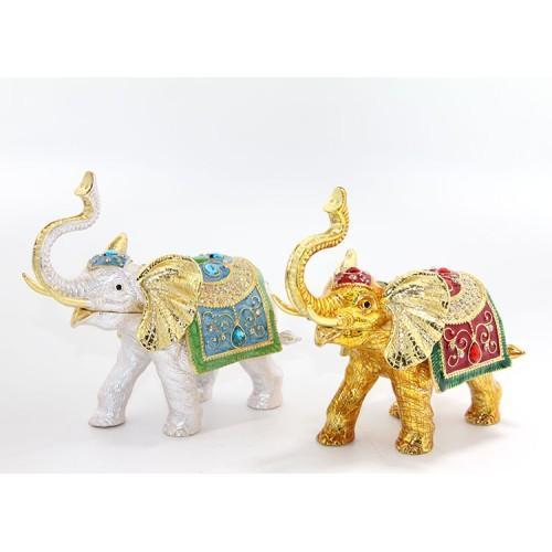 Büro Ev Ofis Dekoru için Lüks Taşlı Fil Figürü Tasarımı