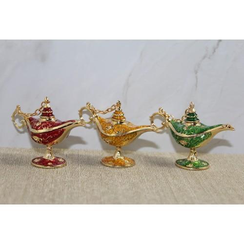 Büro Ev Ofis Dekoru için Lüks Taşlı Mini Alaaddin Lamba Biblosu