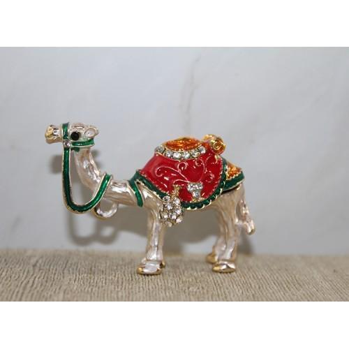 Büro Ev Ofis Dekoru için Lüks Taşlı Mini Deve Objesi