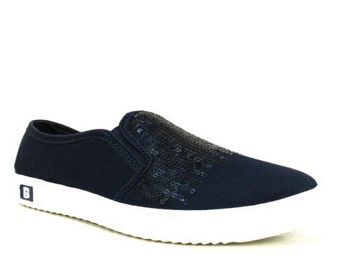 Lacivert Pullu Bağcıksız Anatomik Comfort Babet