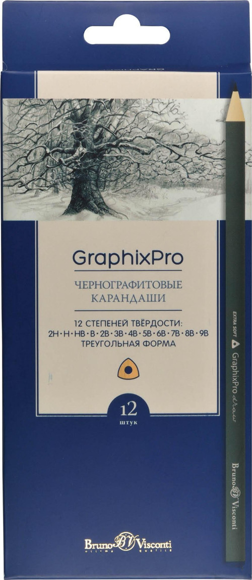 "GraphixPro'' Dereceli Kurşun Kalem Seti. 12 adet 2H-9B