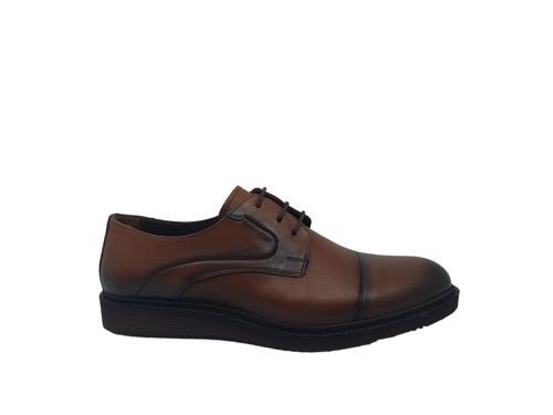 364 Erkek Taba Bağcıklı Hakiki Deri Ayakkabı