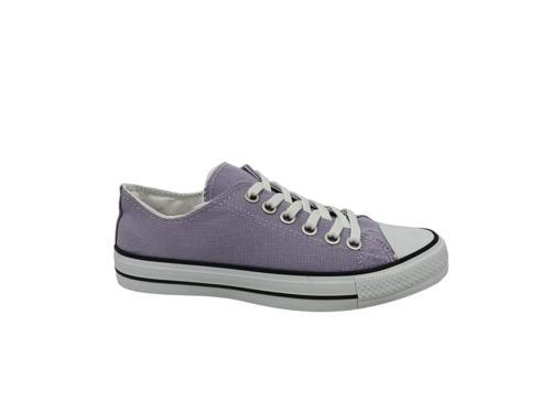 Kadın Lila Bağcıklı Keten Ayakkabı