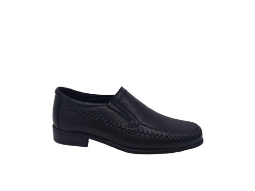 150 Erkek Siyah Hakiki Deri Poli Taban ( Hafif ) Makosen Ayakkabı