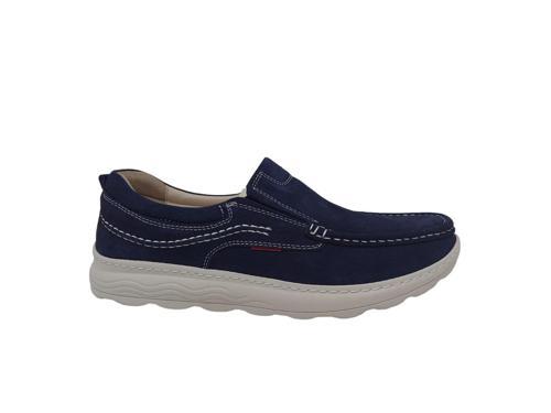 Paggi 1802 Erkek Lacivert Nubuk Deri Loafer Ayakkabı