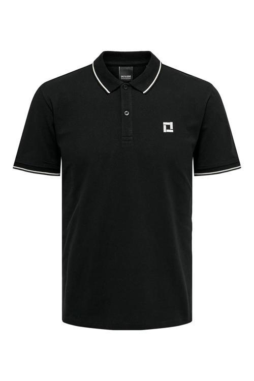 Erkek Onsfletcher Polo Yaka %100 Pamuk T-Shirt 22024827 Siyah
