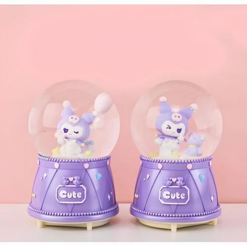 Kuromi Işıklı Müzikli Kar Küresi Orta Boy Model 3