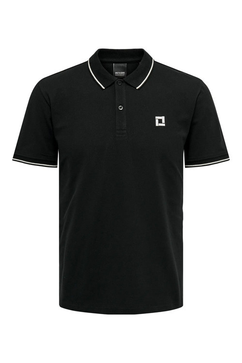 Erkek Onsfletcher Polo Yaka %100 Pamuk T-Shirt 22024827 Siyah