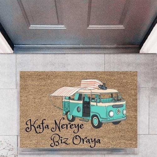 Büro Ev Ofis için 70x45CM Araba41 Motif Dış Kapı Önü Paspası