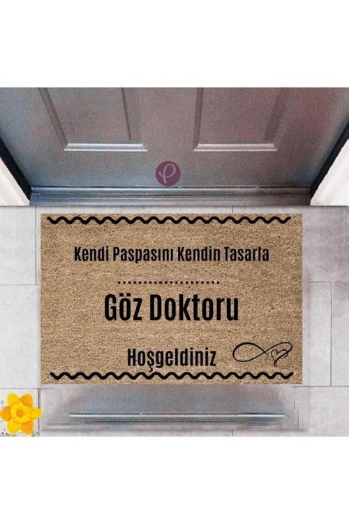 Büro Ev Ofis için 70x45CM Göz Doktoru Motif Dış Kapı Önü Paspası