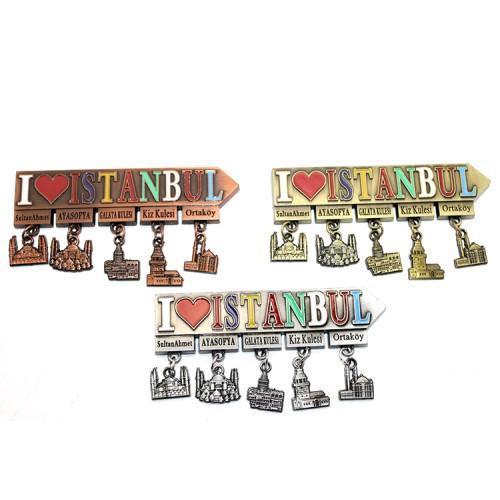Büro Ev Ofis Dekoru için İstanbul Hediyesi Model Metal Stil Magnet