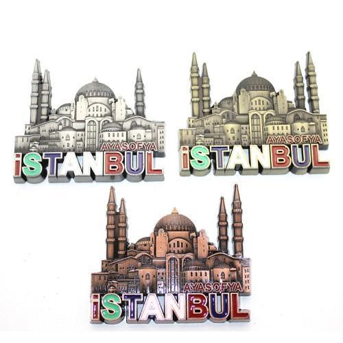 Büro Ev Ofis Dekoru için İstanbul Hediyesi Model Metal Yapım Magnet