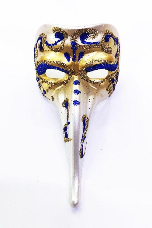 Büro Ev Ofis Dekoru için Mavi İşli Seramik Venedik Uzun Mask Magnet