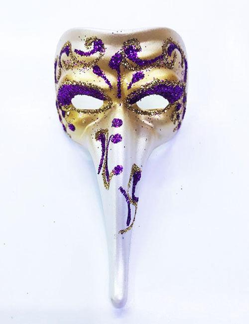 Büro Ev Ofis Dekoru için Mor İşli Seramik Venedik Uzun Mask Magnet