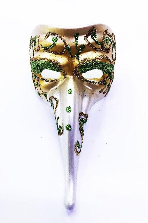 Büro Ev Ofis Dekoru için Yeşil İşli Seramik Venedik Uzun Mask Magnet