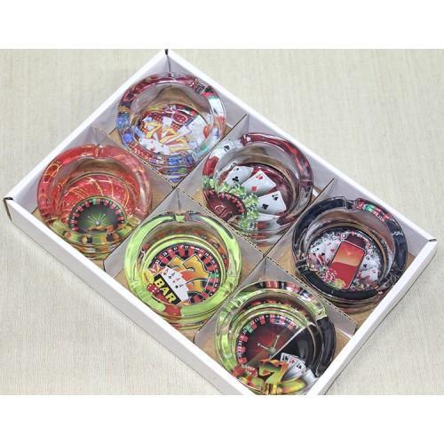 Büro Ev Ofis Dekoru için Cam Tarz Kül Tablası Küllük