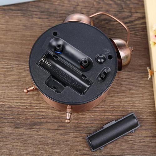 Büro Ev Dekoru için Bakır Rengi Metal Masa Saati