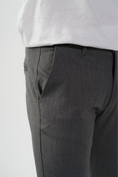 Esnek Kumaş Slim Fit Chino Erkek Pantolon Antrasit
