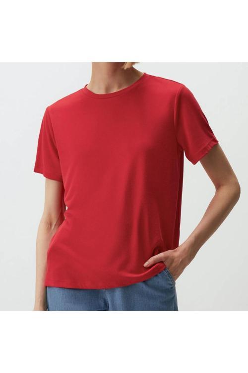 Unisex Bisiklet Yaka Basic T-Shirt