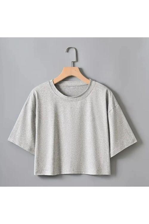 Oversize Kadın Crop T-Shirt