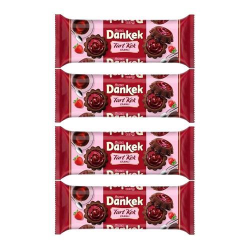 Dankek Tart Kek Çilekli 180 gr x 4 Adet