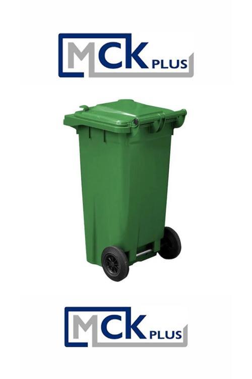 Mck  Yeşil Plastik Çöp Konteyneri 120 Litre Konteyner - A+ Isıya Karşı Dayanıklı Malzeme - Yeşil
