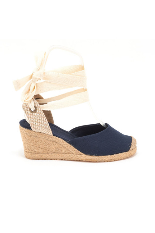 Gerçek Elişi Ipli Espadril Dolgu Topuk Keten Espadril Handmade