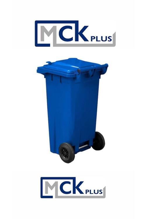 Mavi Plastik Çöp Konteyneri 120 Litre Konteyner - A+ Isıya Karşı Dayanıklı Malzeme - Mavi