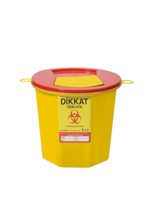 ( 10 Adet ) Tıbbi Atık Kovası 5 Litre
