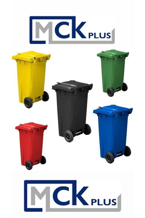 5 Adet Tüm Renkler Plastik Çöp Konteyneri 120 Lt Isıya Karşı Dayanıklı