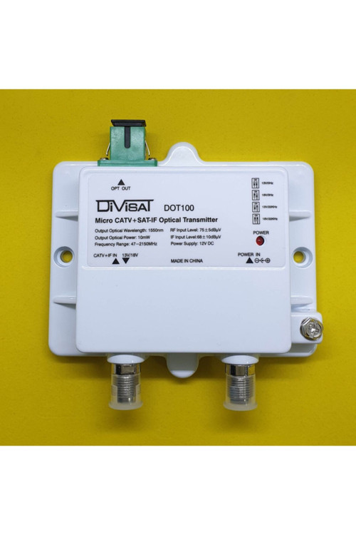 Dot100 - Fiber Optic Transmitter - Catv + Sat 10Mw 47-2150 Mhz Single Mod
