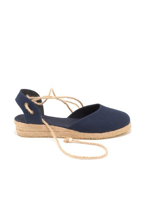Gerçek Elişi Hasır Jüt Bileğe Bağlı Ipli Günlük Kadın Espadril Handmade