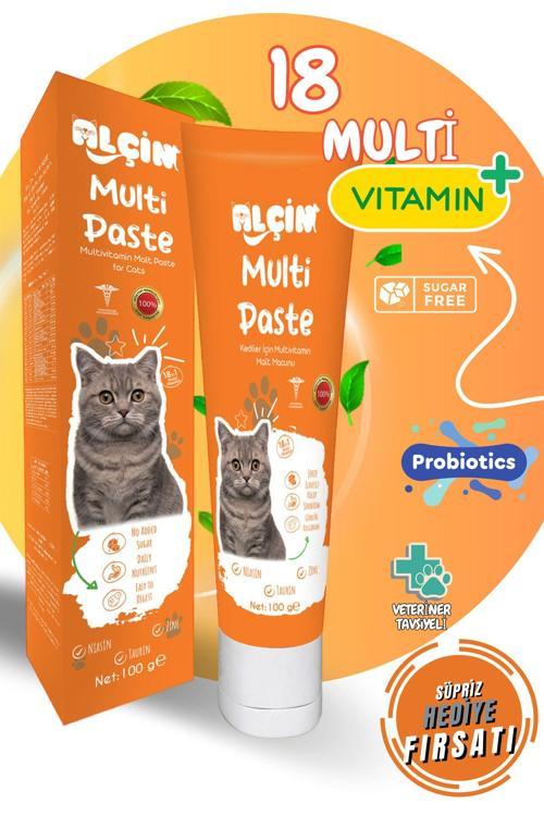 Multivitamin Macun 100G (Kedilerde Bağışıklık Sistemi Destekleyici Tüy Yumak Önleyici Macun)