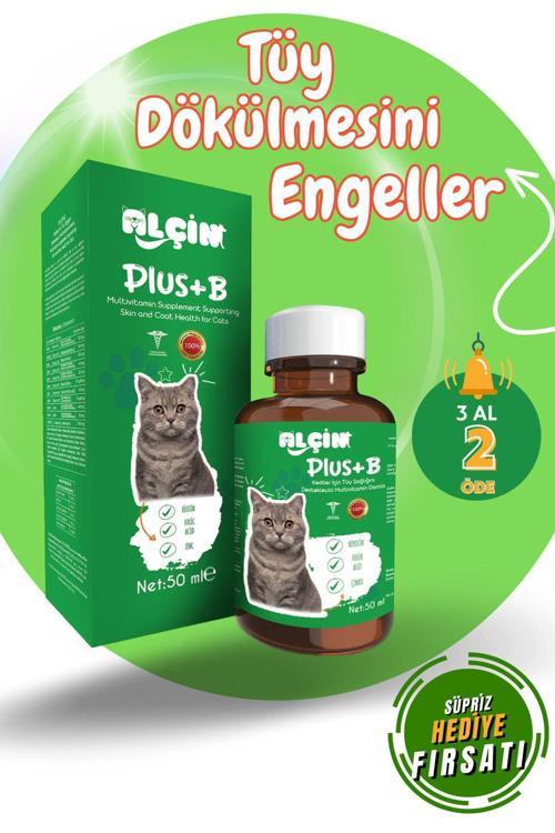 Kediler Için Plus B Damla 50Ml Tüy Dökülmesi Engelleyici Biotin Tüy Sağlığı Damlası