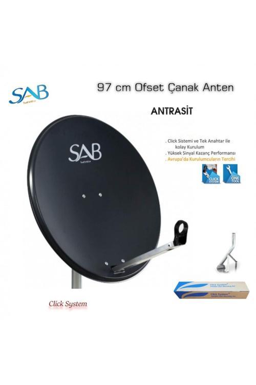 97Cm Ofset Çanak Anten - Antrasit