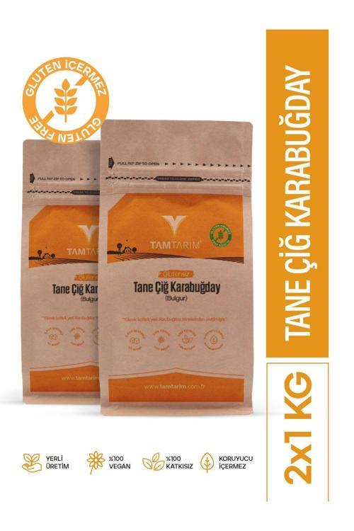 2 Adet - Glutensiz Çiğ Karabuğday Tane 1 Kg