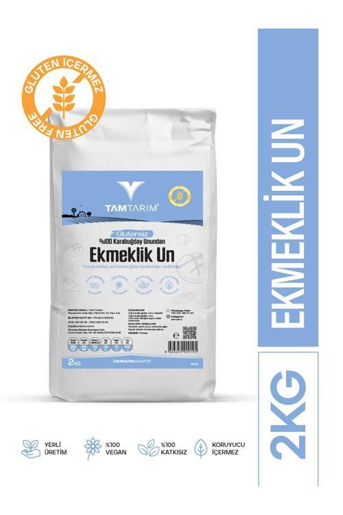 Glutensiz %100 Tam Çiğ Karabuğday Unundan Ekmeklik Un 2 Kg