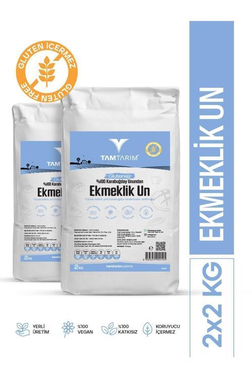 2 Adet - Glutensiz %100 Tam Çiğ Karabuğday Unundan Ekmeklik Un 2 Kg