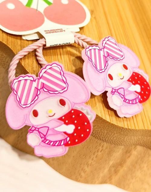 İkili Pembe Lüks Gösterişli Figürlü Küçük Lastik Toka