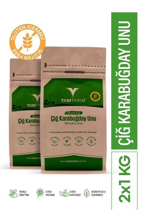 2 Adet - Glutensiz Çiğ Karabuğday Unu 1 Kg