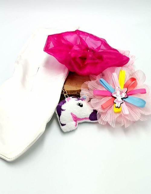 Renkli Desenli Taç Toka Bandana Set