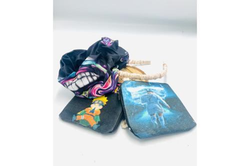 Renkli Desenli Taç Toka Bandana Set
