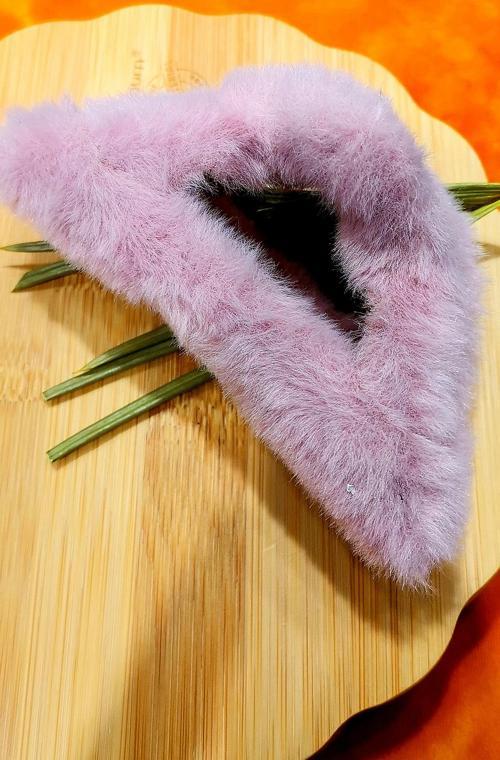 Lüks Figürlü Pembe  Peluş Mandal Toka