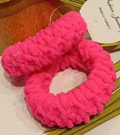 Lüks Figürlü Pembe Lastik Toka