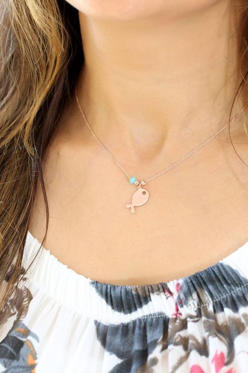 Azuris 925 Ayar Gümüş Tatlı Balık Kolye