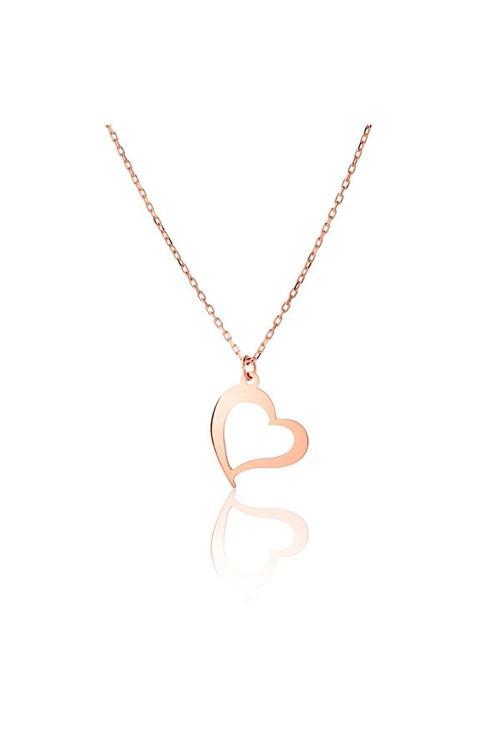 925 Ayar Gümüş Kalp Kolye