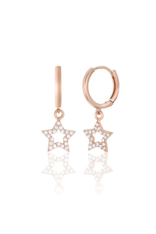 Azuris 925 Gümüş Taşlı Yıldız Küpe