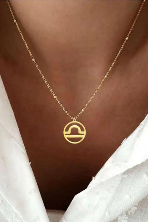 925 Ayar Gümüş Terazi Burç Kolye