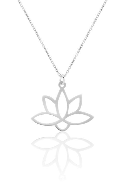 Azuris 925 Ayar Gümüş Lotus Kolye