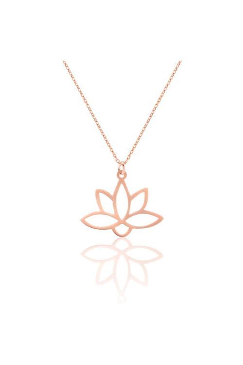 Azuris 925 Ayar Gümüş Lotus Çiçeği Kolye
